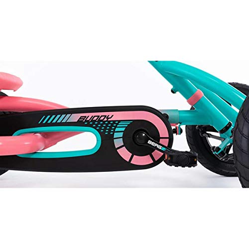 Berg Buddy Lua Pedal Kids Go Kart Pink/Mint - Thumbnail 4