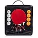 Ping Pong Paddle Set of 4 - Pro Wood Ping-Pong Paddles and 8 Light Regulation Table Tennis Balls - This 4-Player Racket and Ball Kit is the Perfect Indoor Sports Game Gift for Kids or Professional