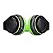Excelvan Folding Wireless Bluetooth LED Stereo Headphones Adjustable Headsets, FM Radio/ TF Card for iPhone All Android Smartphones PC Laptop MP3/MP4 Tablet Earphones,Green