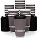 Glowcoast Disposable Coffee Cups With Lids - 16 oz To Go Coffee Cup (70 Pack). Large Travel Cups Hold Shape With Hot and Cold Drinks, No Leaks! Insulated Ripple Cups Protect Hands, No Sleeves needed.