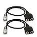 SINCODA 2 Pack RJ9 4P4C Male to 3.5mm Female Headset Phone MIC Audio Splitter Adapter Cable