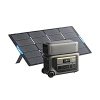 Anker SOLIX F3000 Portable Power Station, BP3000 Expansion Battery, and 400W Solar Panel, 6kWh, 6,000W Recharging, Solar Generators for Home Use, For Power Outages, RVs, Emergencies