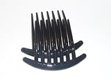 Interlocking Banana Combs Hair Clip French Side Combs Holder (Medium-Black)