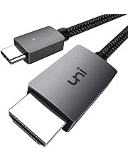 USB C to HDMI Cable 6FT, uni 4K USB Type C to HDMI Nylon Cable[Thunderbolt 3 Compatible] for Home Office, Compatible with MacBook Air 2022/ Pro 2021, iPad Pro 2021/ Air 5, Galaxy S22 Note 20.