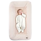 Premium Baby Lounger Cushion with 100% Un-Dyed Organic Cotton Cover - Co Sleeper for Newborn to 8 Months - Independently CPSIA Certified