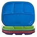 Set of 12 | 4 Compartment Divided Plastic Dinner Tray in 4 Assorted Colors