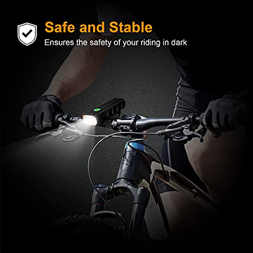 Lsnisni LED Bike Lights Set,USB Rechargeable Bicycle Front and Back Bike Light,3 Modes IPX6 Waterproof Headlight & Rear Light,for Safe Cycling Hiking Road Mountain Commuter