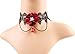 Meiysh Retro Handmade Lace Royal Court Vampire Choker Gothic Necklace Black Pendant Chain