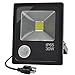 GLW 30W LED Motion Sensor Flood Light,Daylight White Lamp with Sensitive PIR, IP65 Waterproof Outdoor Lighting,110V Security Light for Backyard,Warehouse, Pool,Garage,Path, Fence