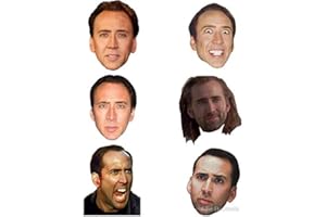 FIEIJ LA STICKERS Nicolas Cage Faces - Sticker Graphic - Auto, Wall, Laptop, Cell, Truck Sticker for Windows, Cars, Trucks