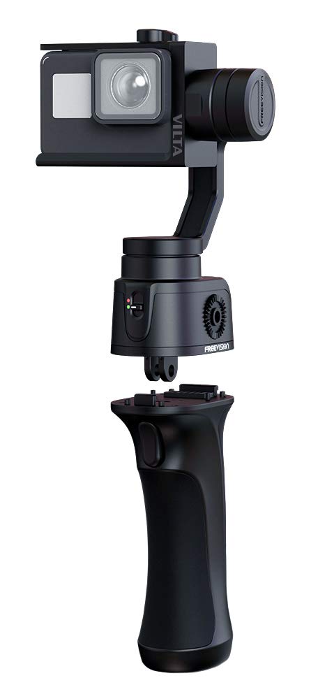 Freevision VILTA-G Best Performance Stable Versatile Durable Adaptable 3-Axis Gimbal for GoPro Hero 3,4,5,6 - Black