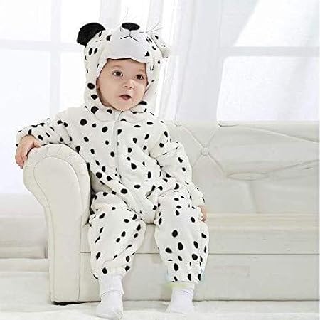 Bebé Costume Leopardo bianco bambino bambina vestito carnevale costumino  Neonato Pile Tuta Tutina Bianco 0 6 mesi travestimento Cosplay per natale o  compleanno in peluche adatto anche come pigiamone urban-earth.co.uk