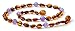 Baltic Amber Teething Necklace Made with Amethyst Beads - Size 12.6 inches (32 cm) - Polished Cognac Amber Beads - BoutiqueAmber (12.6 inches, Cognac Bean/Amethyst)