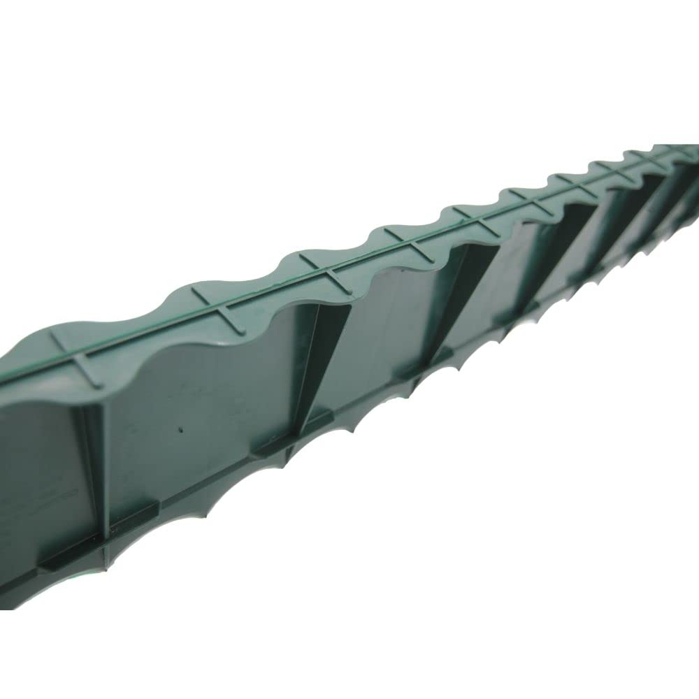 Photo 1 of MASTER MARK Premier Poundable Landscape Edging, Garden Border Landscaping, Dig Free Lawn Edge Decorative Scalloped Design, HDPE 4 ft Long (Green)