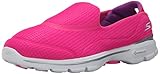 Skechers Performance Womens Go Walk 3 Unfold Walking Shoe, Hot Pink, 7.5 M US