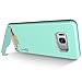 CoverON SecureCard Series Case for Samsung Galaxy S8 Plus, Credit Card Holder Hybrid Phone Cover with Faux Brushed Metal Design - Teal