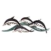 T.I. Design Dolphins Wave Coastal Contemporary Beach Metal Wall Decor 41MA%2BfzWaNL