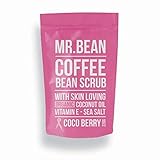 Mr. Bean Organic All Natural Coffee Bean Exfoliating Body Skin Scrub with Coconut Oil, Vitamin E, and Sea Salt - Cocoberry