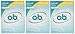 o.b. Super Plus Absorbency Tampons 40-Count Boxes (Pack of 3)