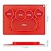 Baby Feeding Mat, BliGli Toddlers Silicone Placemat, Strong Suction Non-Slip Baby Plates for Babies Toddlers and Kids, Dishwasher/Microwave Oven Safe, Fits Most High Chair Trays (Red Crab)
