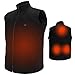 USB Electric Heated Vest Fleece Soft Texture Size Adjustable Washable Electric Clothing Charging Heating Vest Clothing for Winter Skiing Hiking Motorcycle Travel Fishing Golf (No Battery)