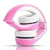 Volume-Limited-LINKWIN-Kids-Safety-Foldable-Stereo-Headphones35mm-Jack-Wired-Cord-Earbuds-Volume-Controlled-at-85dB-OnOver-Ear-Children-Toddler-Headset-for-iPad-Kindle-Airplane-School-Pink Kids Headphones, KPTEC Children Headphone for Girls, Over Ear,Wired Headset Volume Limited Child Earphones Foldable…