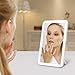 LE LED Makeup Mirror with Light around It, Portable, USB Rechargeable, Smart Touch Screen, Dimmable, Natural Daylight Light, Compact, White Light up Mirror with Stand, Countertop Ring Lighted Mirror