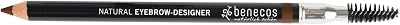 Benecos Natural Eyebrow Designer Pencil Brown 1.05g Jojoba Oil Tinted Brow