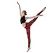 Alexandra Collection Youth Athletic Love Dance Leggings Black/Red Medium