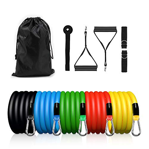 Blinngo-Resistance-Bands-Set-Portable-Exercise-Bands-Indoor-Sports-Equipment-with-5-Fitness-Tubes-2-Foam-Handles-2-Ankle-Straps-Door-Anchor-Carrying-Bag