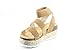 calico KiKi Women's Espadrille Platform Sandals - Flatform Slide On Wedge Comfort Shoes