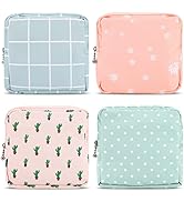 Sanitary Napkin Storage Bag, Color You Portable Period Bag for Women Teen Girls Menstrual Cup Pou...