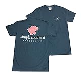 Simply Southern Elephant Logo Adult Short Sleeve T-shirt-slate-medium