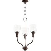 Quorum 6811-3-186 Transitional Three Light Chandelier from Richmond Collection in Bronze/Dark Finish,