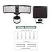 GLORIOUS-LITE 950LM Solar Lights Outdoor, 5500K Motion Sensor Security Light with Auto & Permanent On Mode, IP65 Waterproof LED Security Light, 2 Adjustable Head Solar Flood Light for Porch, Backyard