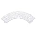 Cosmos ® 24 Pcs Flower Vine Filigree Cutout Lace Cupcake Wrapper Wraps Liner Wedding Party Cake Decoration (White)