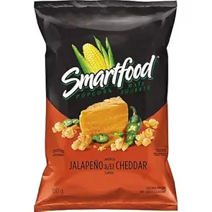 Frito Lay Smartfood Jalapeno & Cheddar Ready to Eat Popcorn 180g/6.34oz Imported from Canada