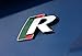 1x R Emblem Badge Metal Decal Sticker for JAGUAR Body Rear Trunk XF XE XKR XJR