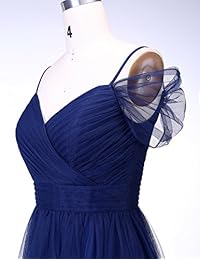 Dresstells larga de hombro vestido de baile tul Off vestido de dama con fuelle