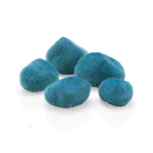 biOrb Moss Pebble Set, Solid Aquarium Decorations, Blue