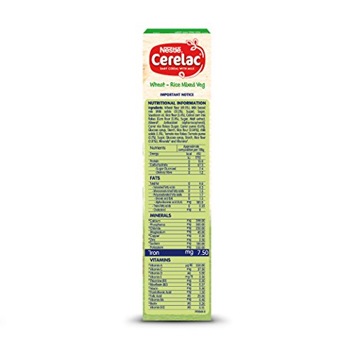 Nestle Cerelac infant Cereal with Milk - Wheat-Rice Mixed Vegetable (300 g) - Thumbnail 3