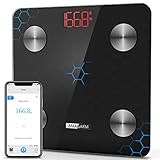 Updated 2020 Version Bluetooth Digital Body Fat Scale, AMAGARM Smart Wireless BMI Weight Scales, Bathroom Tracks Body Composition Analyzer Scale with Smartphone App for Water, BMI, BMR, Muscle Mass