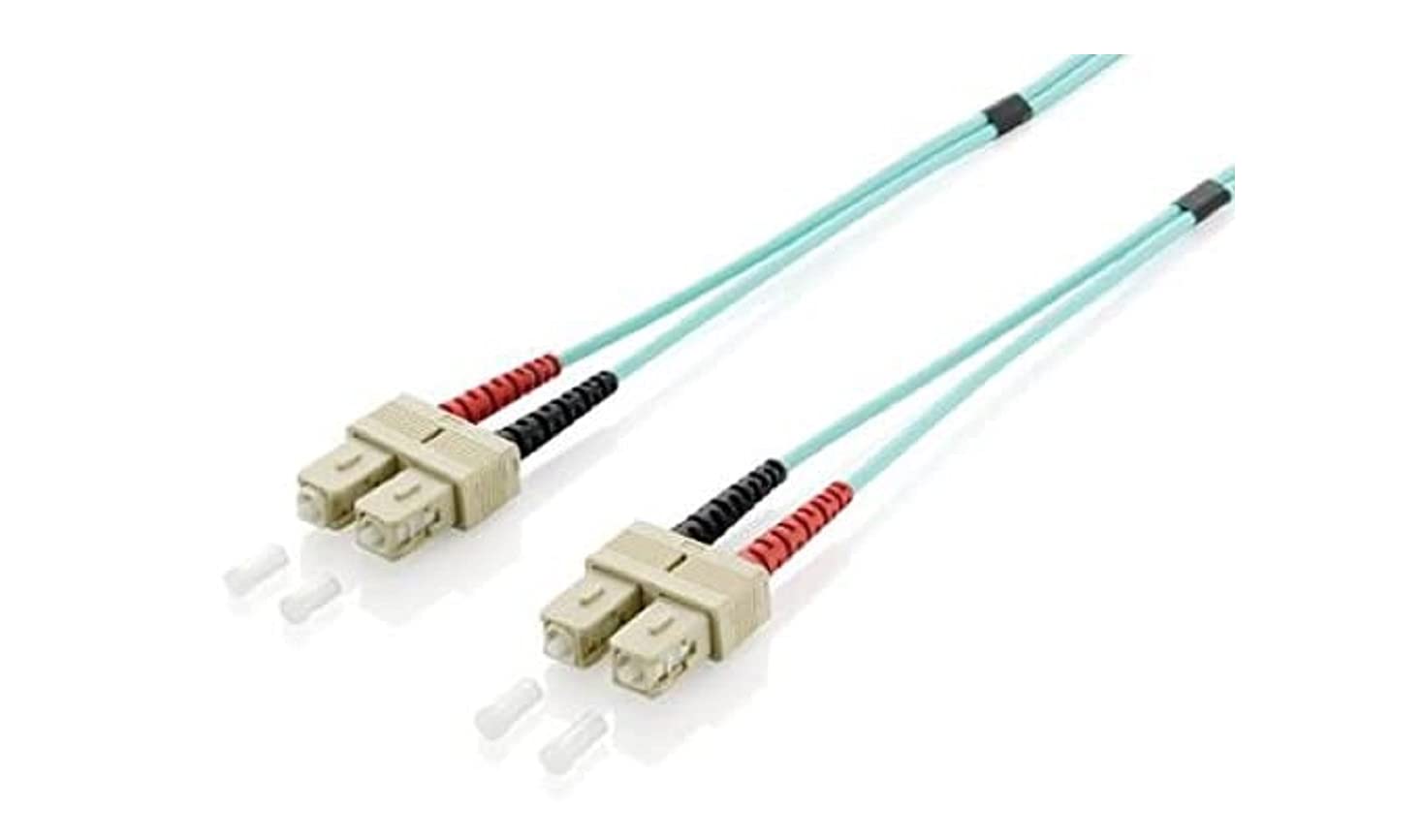 Equip Fiber Optic Patch Cable SC->SC 50/125mμ 2.00m Multimode Duplex Turquoise Polybag