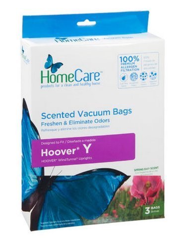 9 Home Care Scented Hoover Type Y Premium American Made Odor Eliminating Vacuum Bags, Fits Hoover AH10040, 4010100Y 9 pack