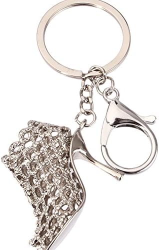 Kingru Creative High-heeled Shoe Shaped Keychain Cute Ornaments Key Chain Novelty Pendant Key Ring for Girl Women