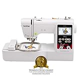 Brother Embroidery Machine, PE550D, 125 Built-In Designs, 45 Disney Designs, Large Color Touch LCD Display, Automatic Needle Threader, 25-Year Limited Warranty