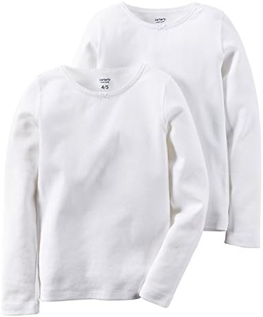Carter'sGirls' 2-Pack Cotton Longs sleeve Undershirts