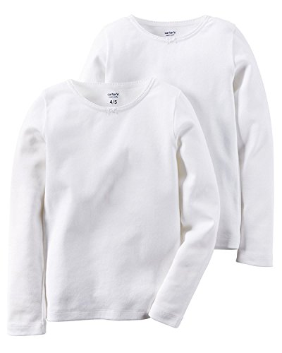 Carter'sGirls' 2-Pack Cotton Longs sleeve Undershirts