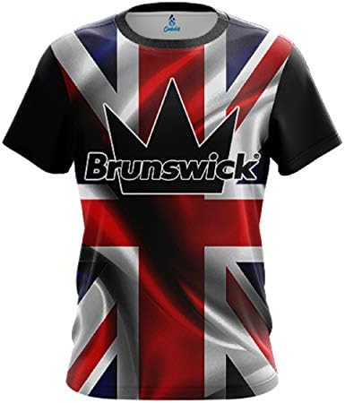CoolWick Mens Brunswick British Flag Bowling Jersey