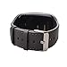 HWHMH 1PC Replacement Stainless Steel Metal Band / Genuine Leather Band Strap For Samsung Galaxy Gear S SM-R750 Smart Watch (No Tracker) (Leather, Gray)